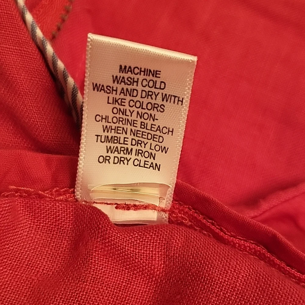 Red linen Banana Republic pants - Picture 7 of 7